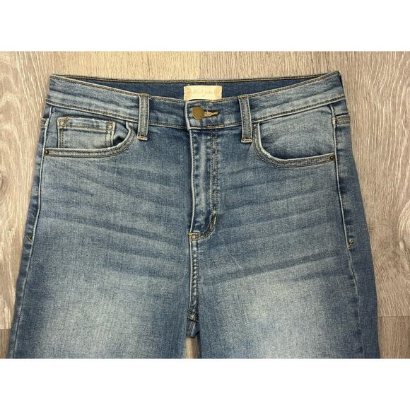 Altar'd State Women's 27 Ripped Distressed Boot Crop Jeans Frayed Hem - Picture 2 of 10